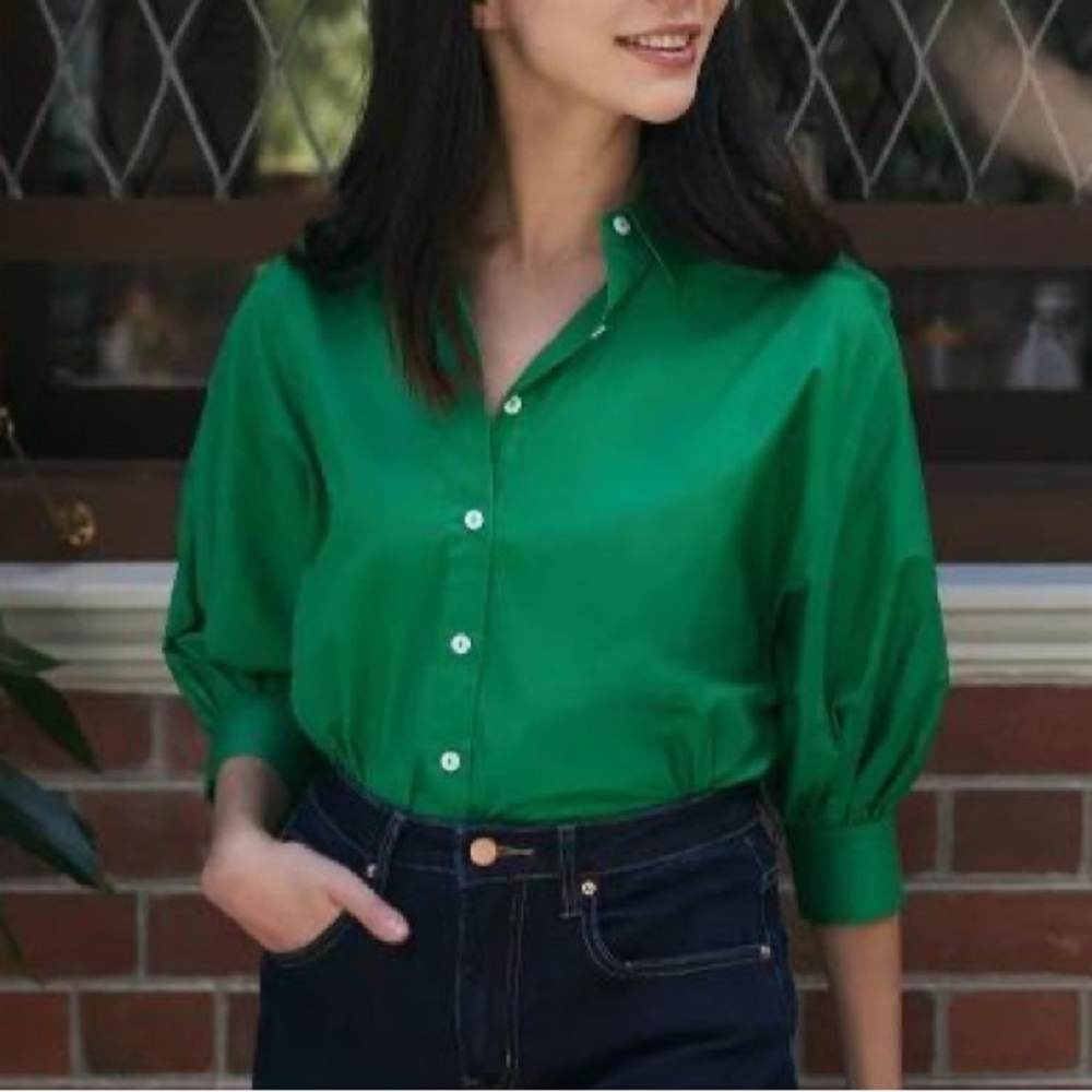 Love Bonito Brienne Cotton Puff Sleeve Shirt